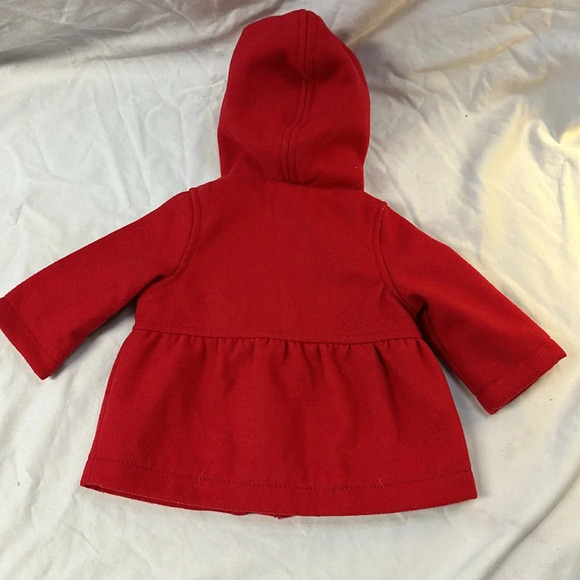 Old Navy - NWOT - red winter pea coat. Size 0-3 months - Picture 3 of 6
